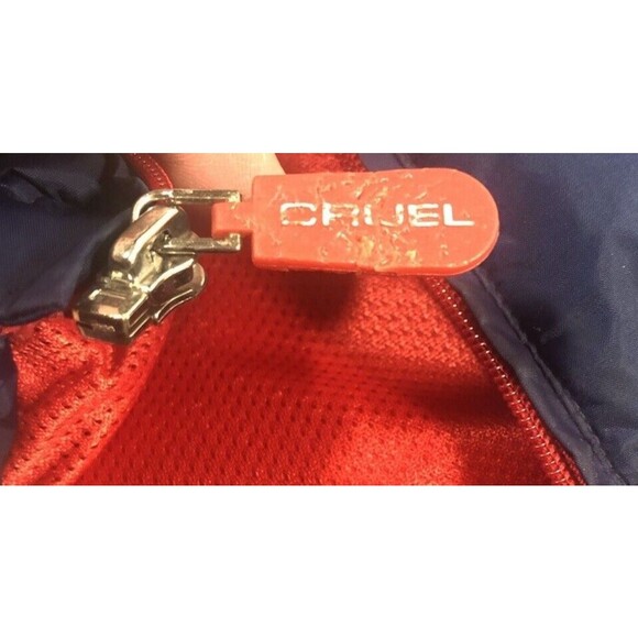 Cruel Girl  Quilted Feather Down Blue/Red Puffer Vest Women's Size Medium - Picture 5 of 8